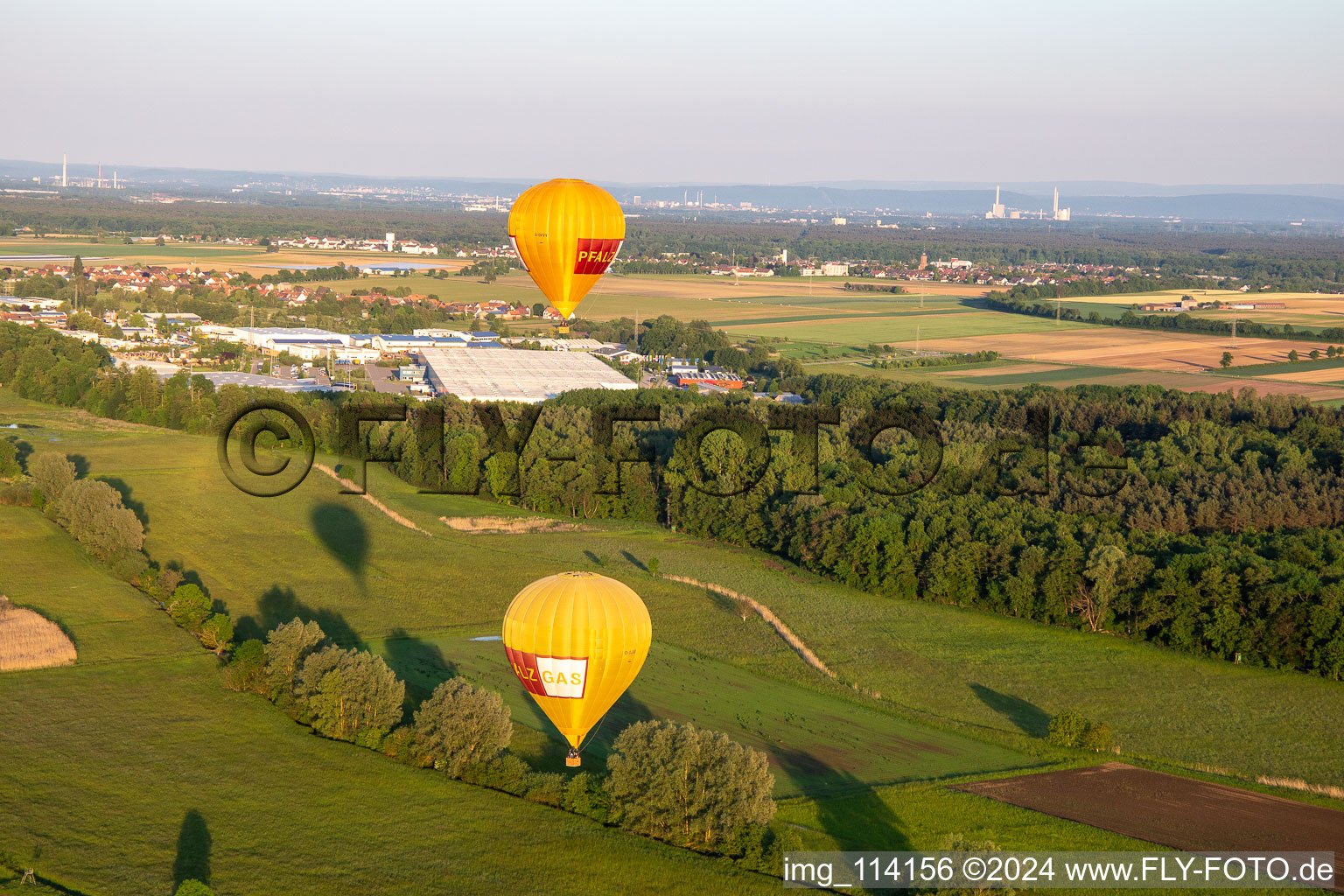 Photographie aérienne de Ballons jumeaux Pfalzgas à Steinweiler dans le département Rhénanie-Palatinat, Allemagne