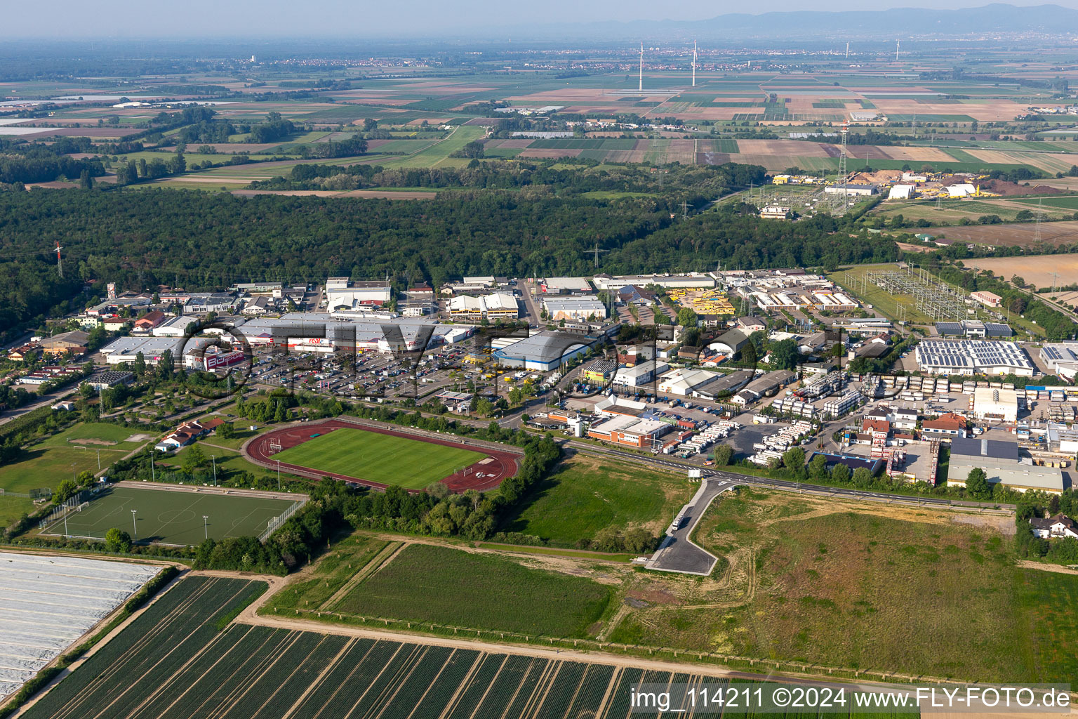 Mutterstadt dans le département Rhénanie-Palatinat, Allemagne d'en haut