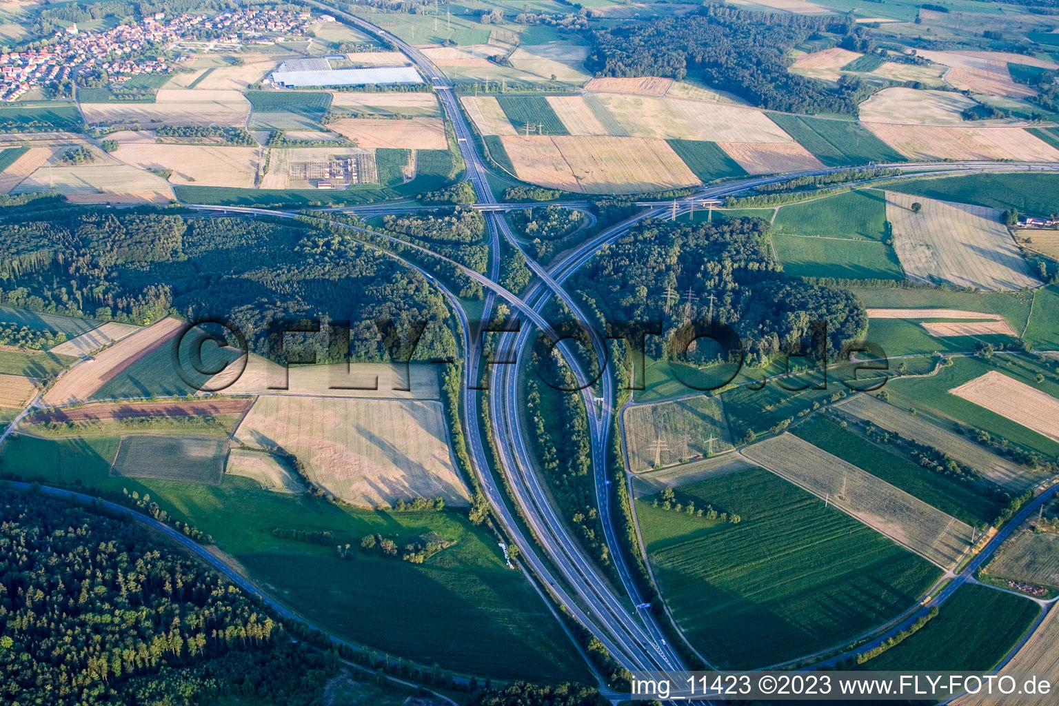 Photographie aérienne de Volkertshausen dans le département Bade-Wurtemberg, Allemagne