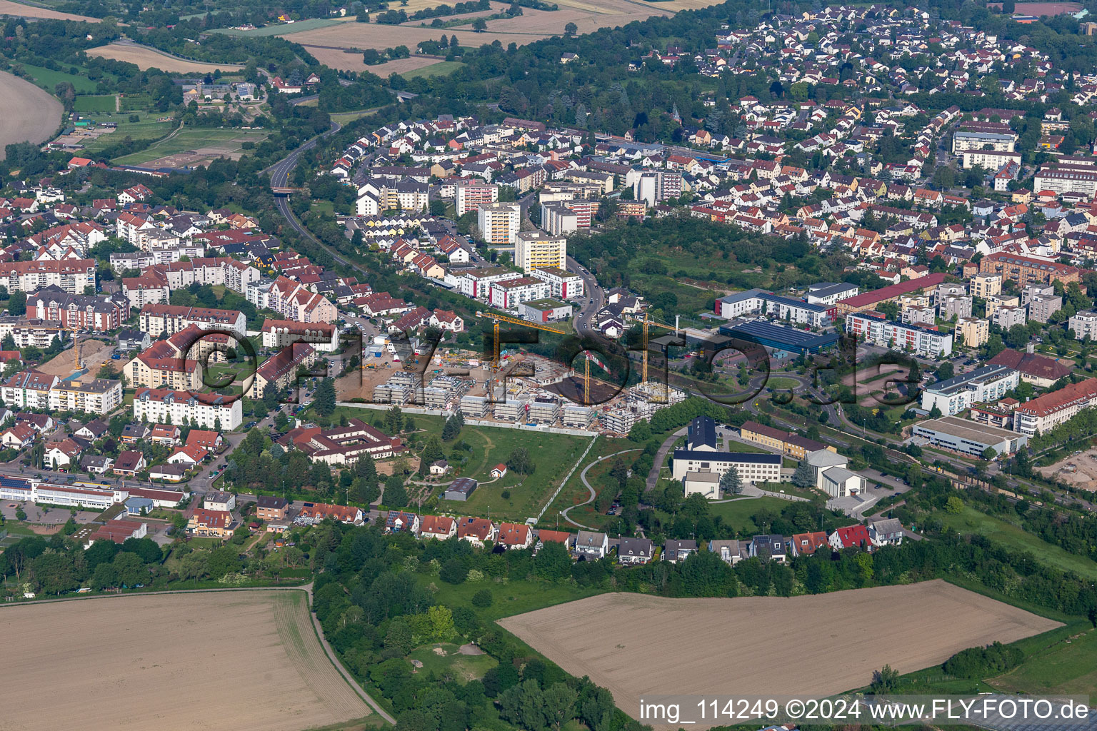 Speyer dans le département Rhénanie-Palatinat, Allemagne du point de vue du drone