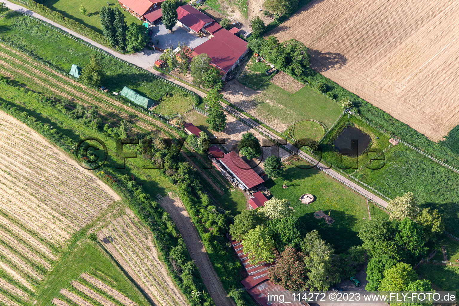 Vue aérienne de Quartier Herxheim in Herxheim bei Landau dans le département Rhénanie-Palatinat, Allemagne