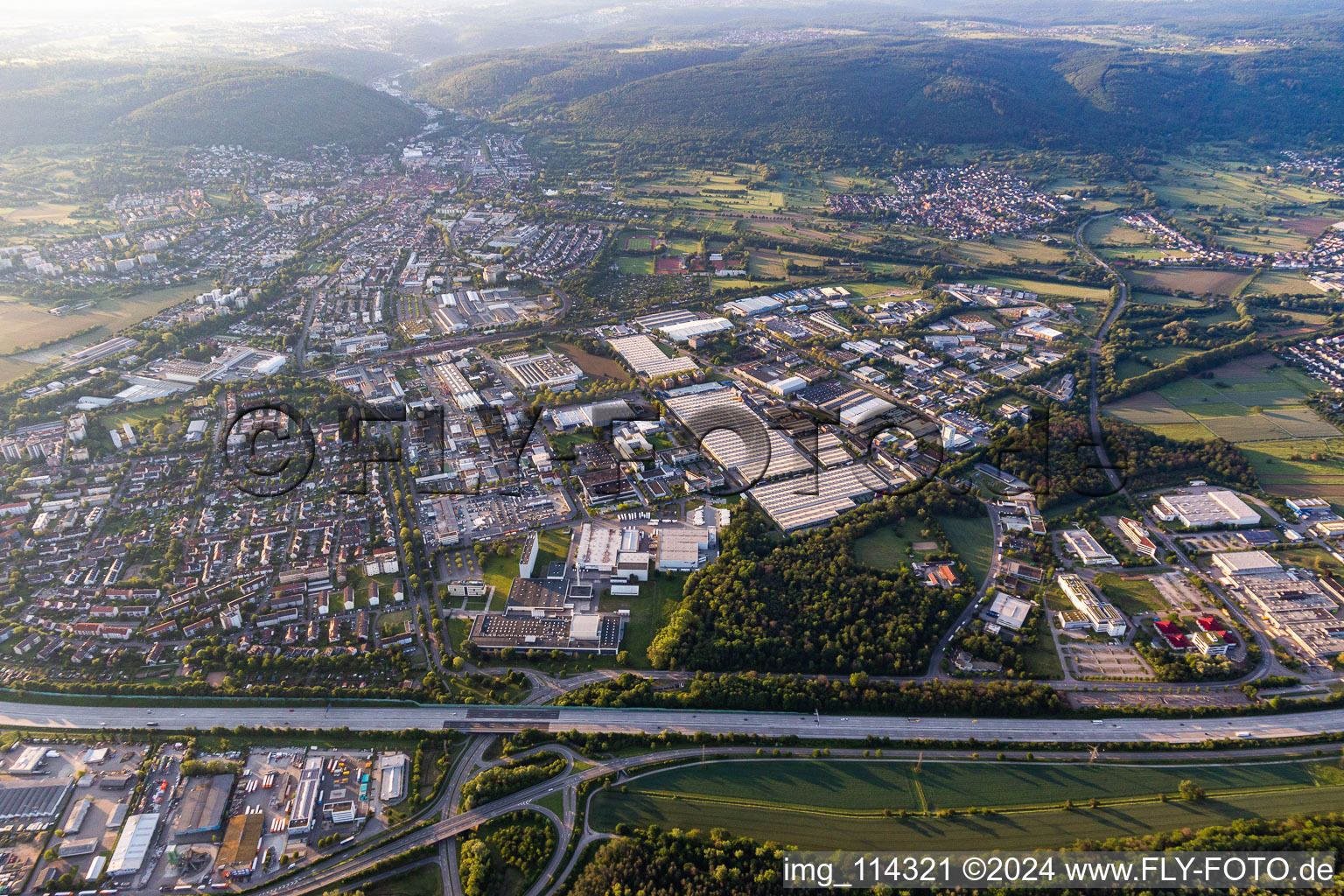 Vue aérienne de Ettlingen dans le département Bade-Wurtemberg, Allemagne