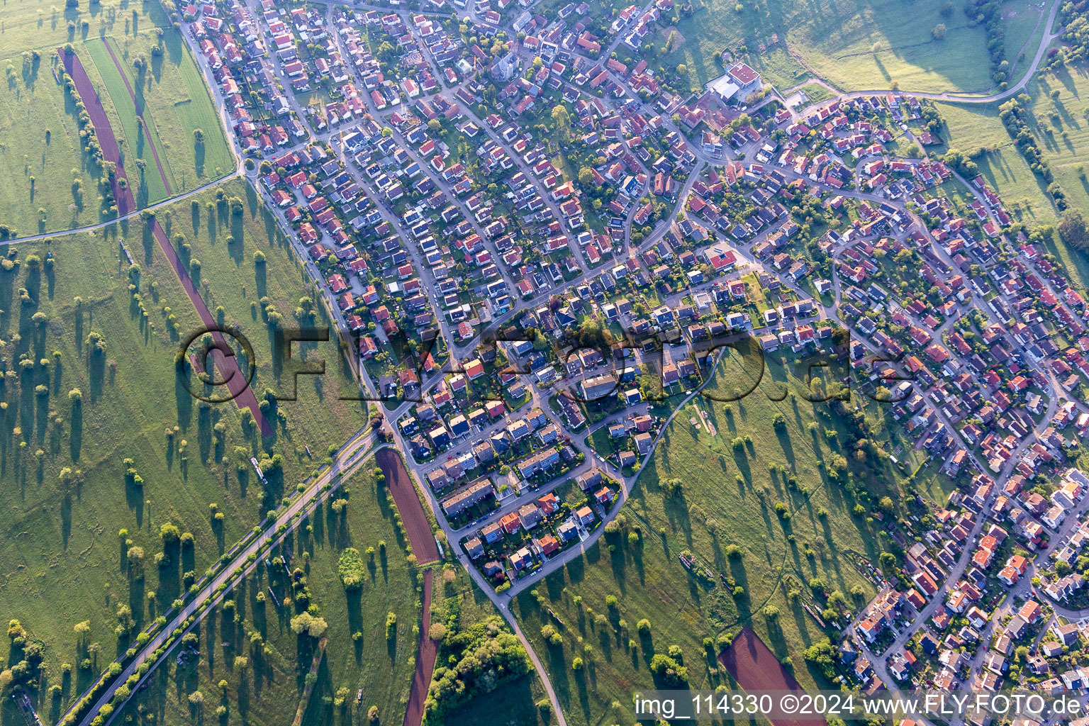 Image drone de Quartier Schöllbronn in Ettlingen dans le département Bade-Wurtemberg, Allemagne