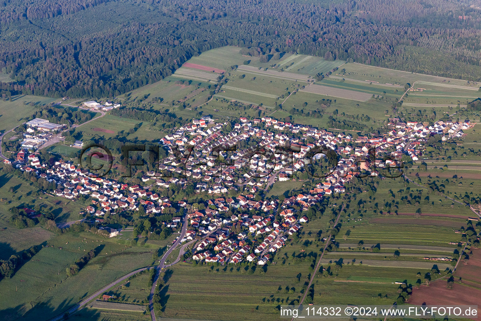 Photographie aérienne de Quartier Völkersbach in Malsch dans le département Bade-Wurtemberg, Allemagne