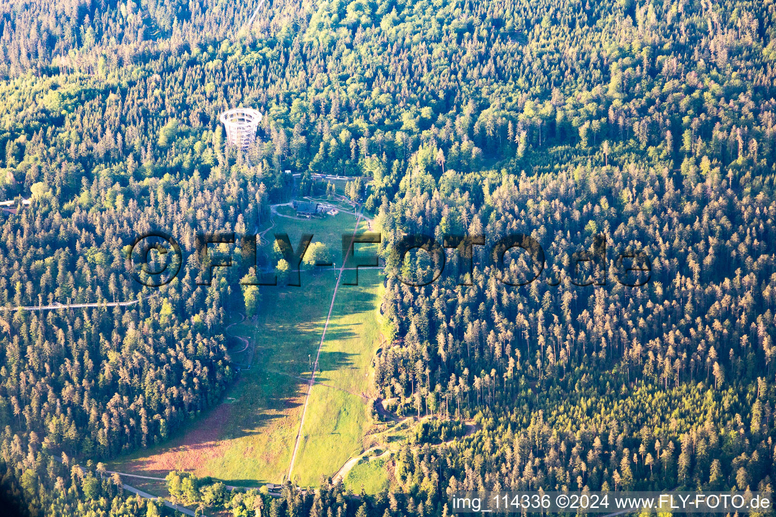 Vue aérienne de Mirador à Bad Wildbad dans le département Bade-Wurtemberg, Allemagne