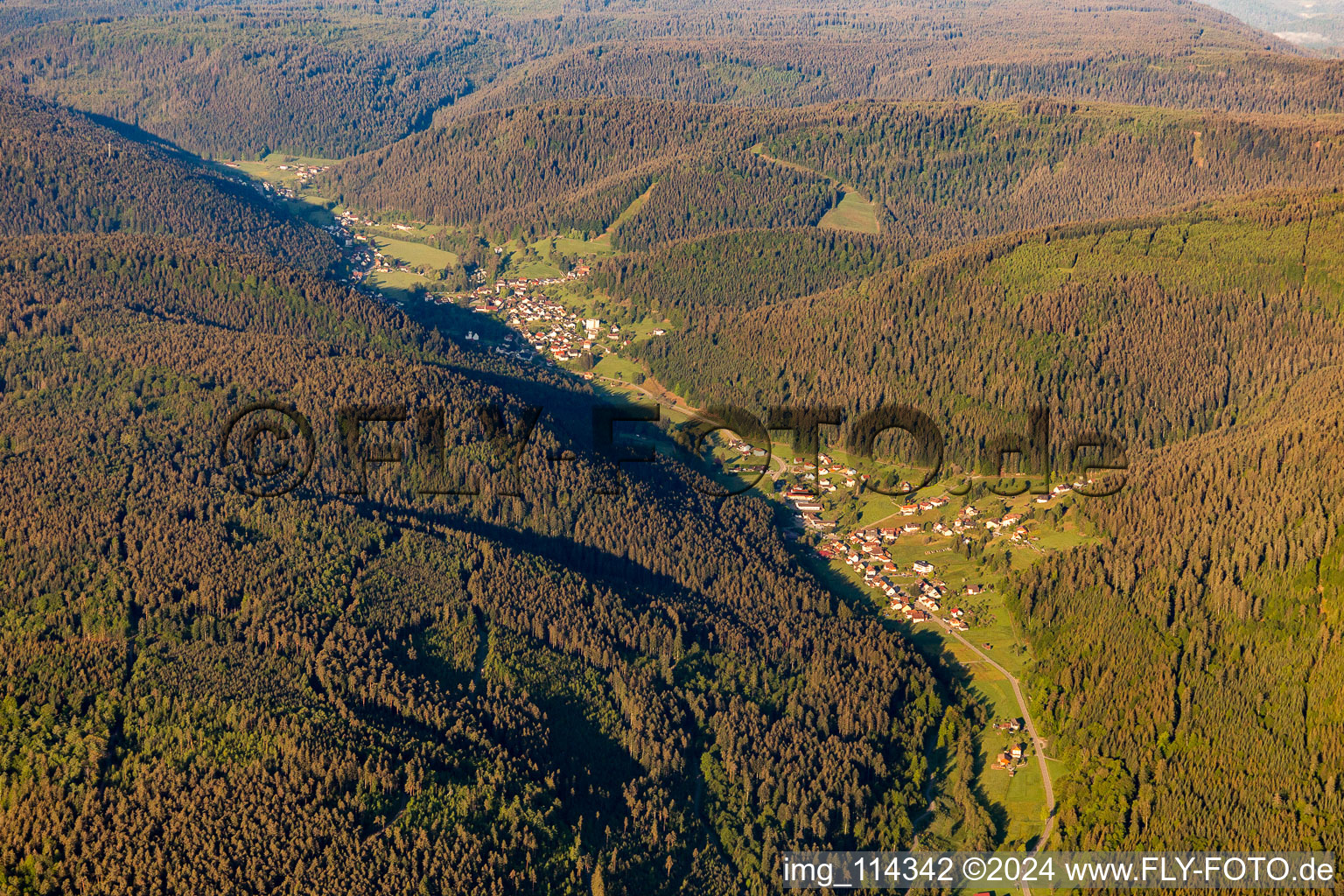 Vue aérienne de Quartier Nonnenmiß in Bad Wildbad dans le département Bade-Wurtemberg, Allemagne