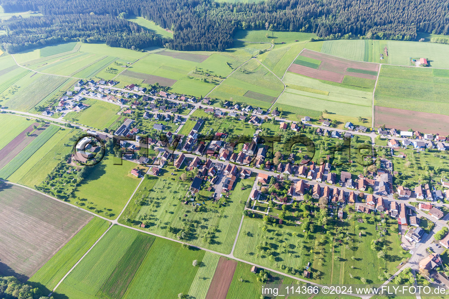 Vue aérienne de Quartier Herzogsweiler in Pfalzgrafenweiler dans le département Bade-Wurtemberg, Allemagne