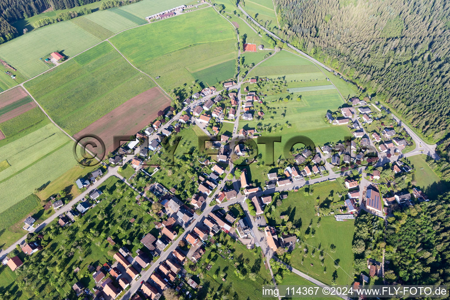 Vue aérienne de Quartier Herzogsweiler in Pfalzgrafenweiler dans le département Bade-Wurtemberg, Allemagne