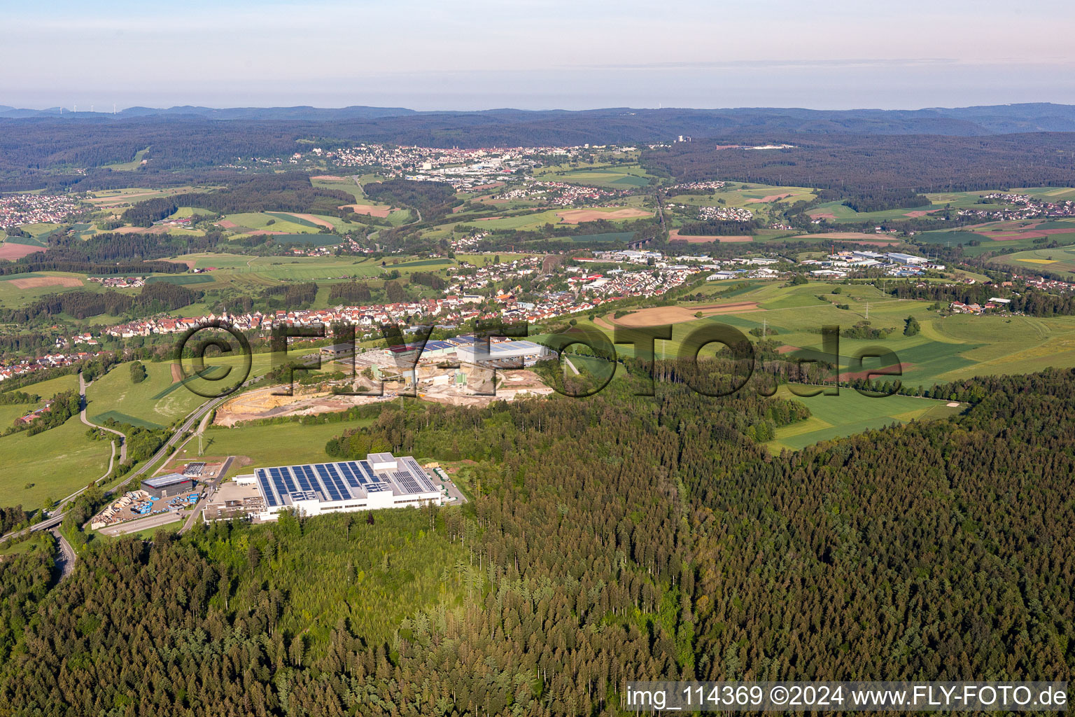 Vue aérienne de Dornstetten dans le département Bade-Wurtemberg, Allemagne