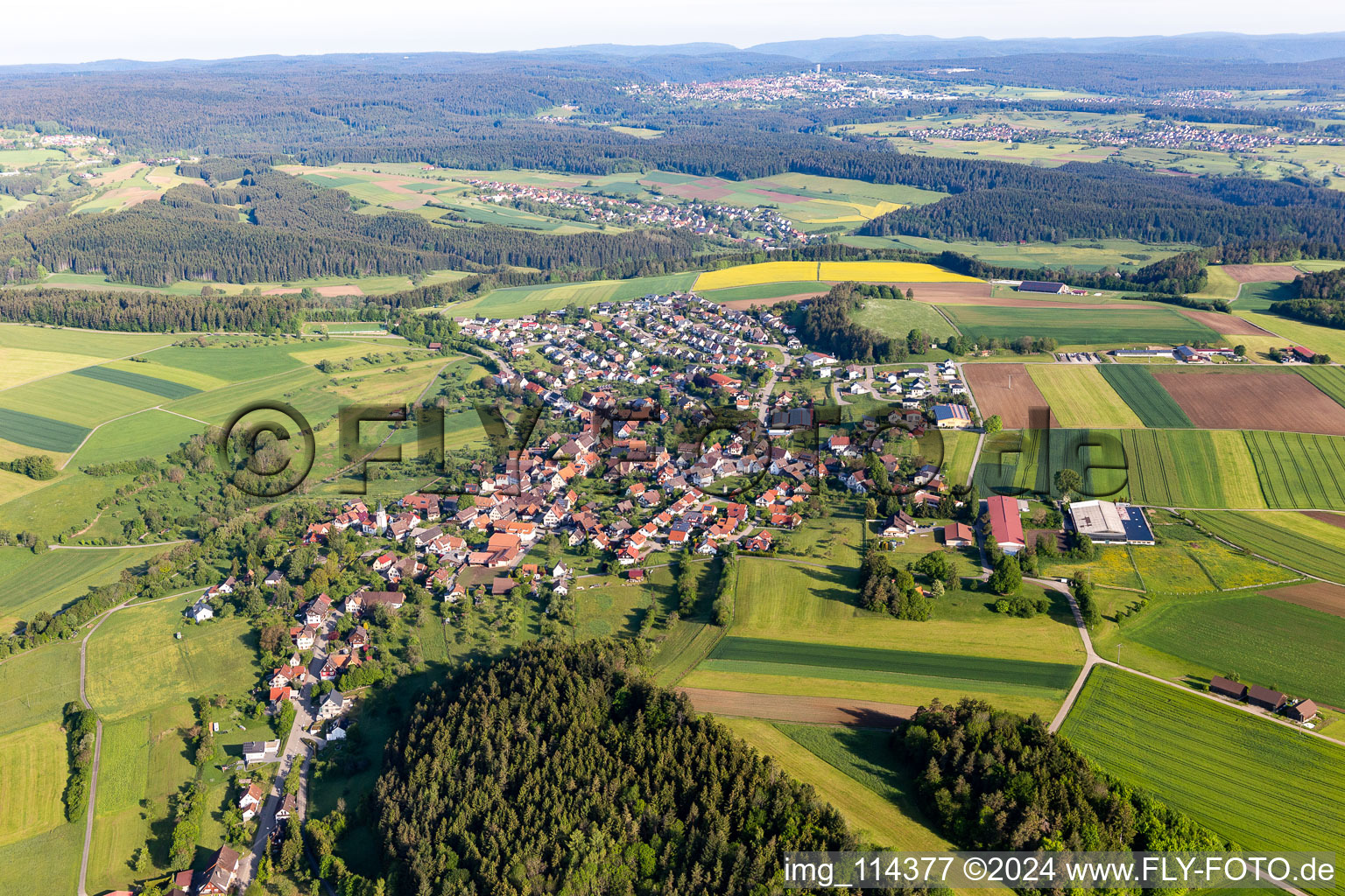 Vue aérienne de Quartier Wittendorf in Loßburg dans le département Bade-Wurtemberg, Allemagne