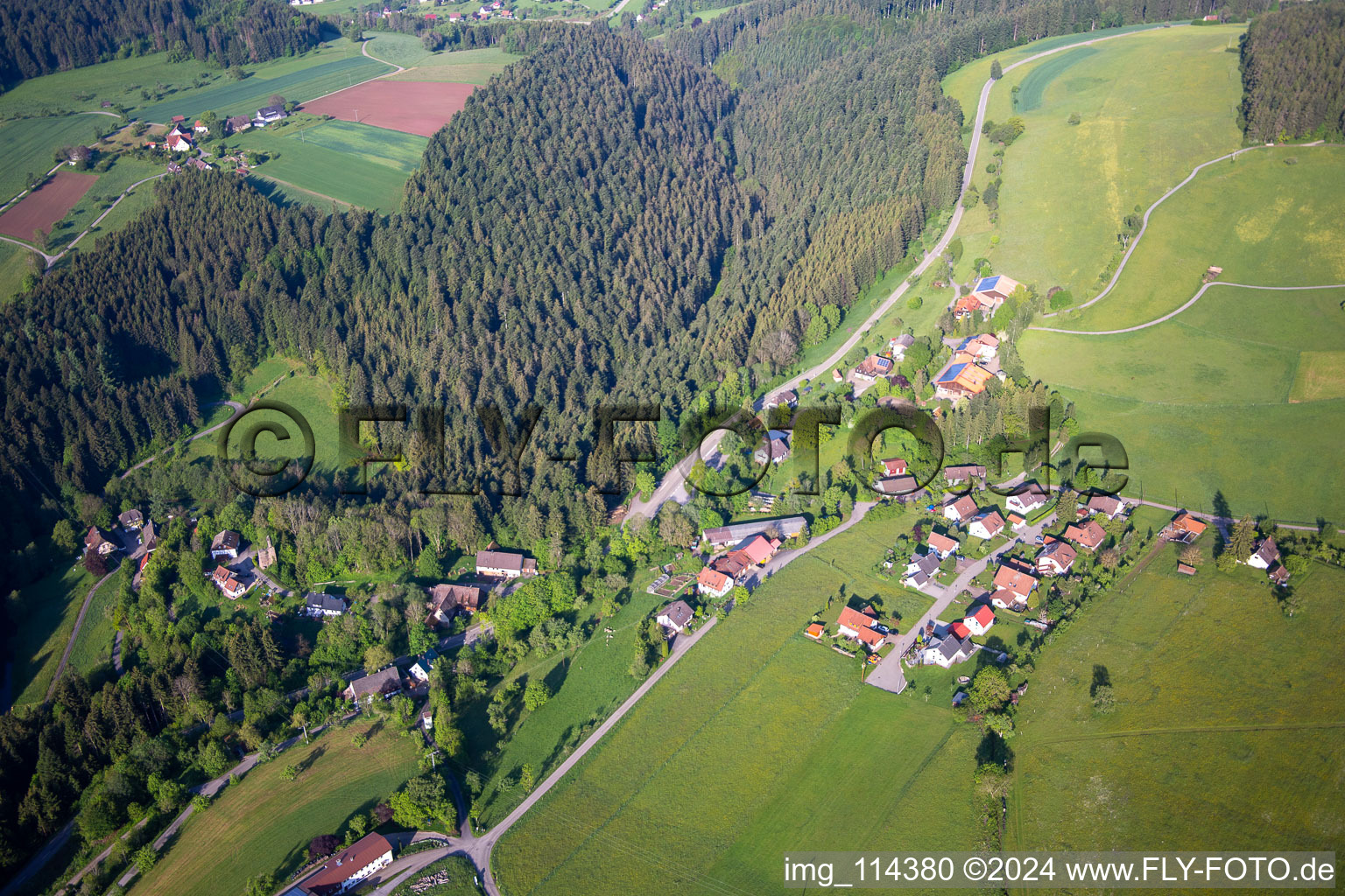 Vue aérienne de Quartier Sterneck in Loßburg dans le département Bade-Wurtemberg, Allemagne