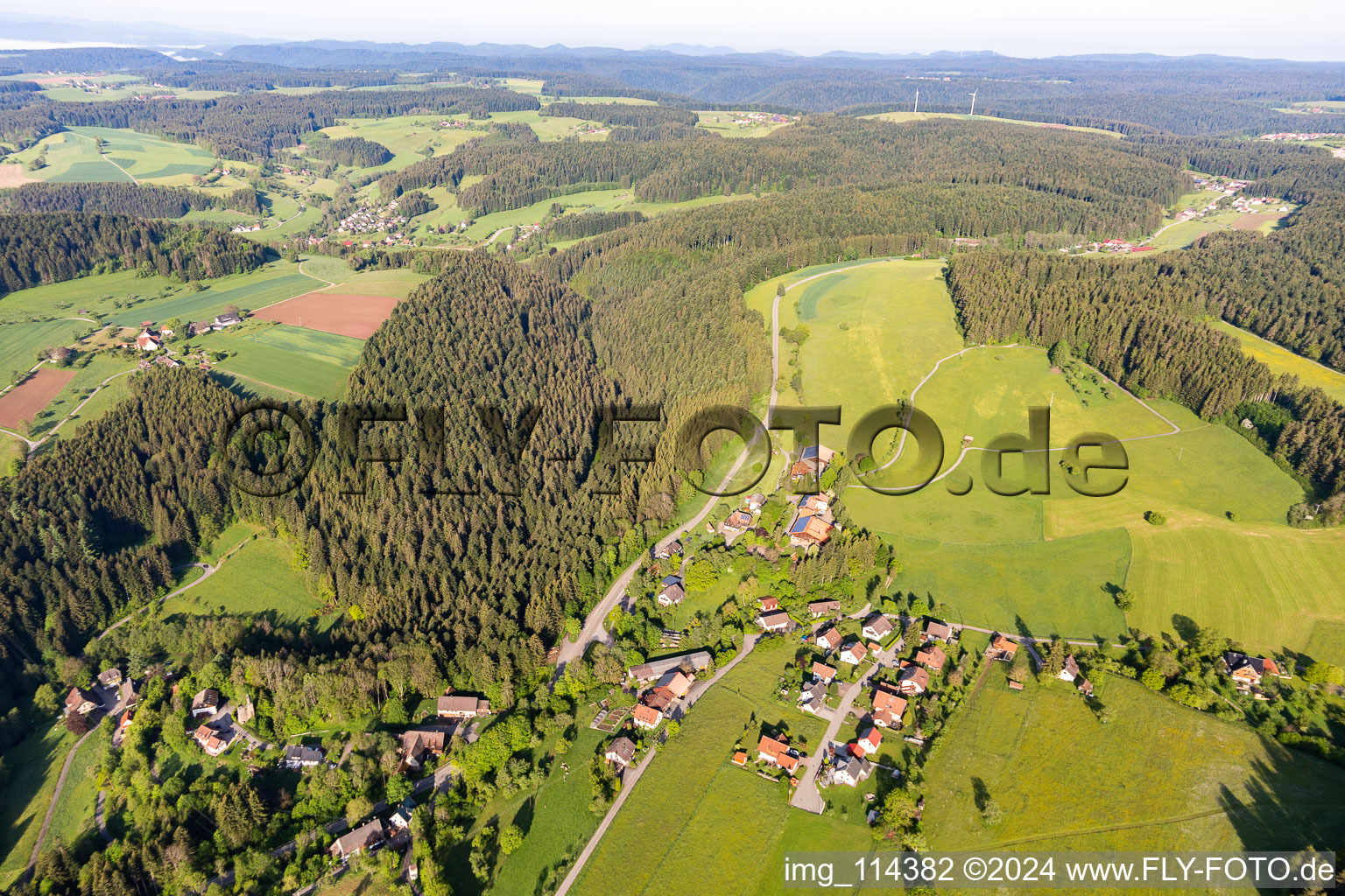 Vue aérienne de Quartier Sterneck in Loßburg dans le département Bade-Wurtemberg, Allemagne