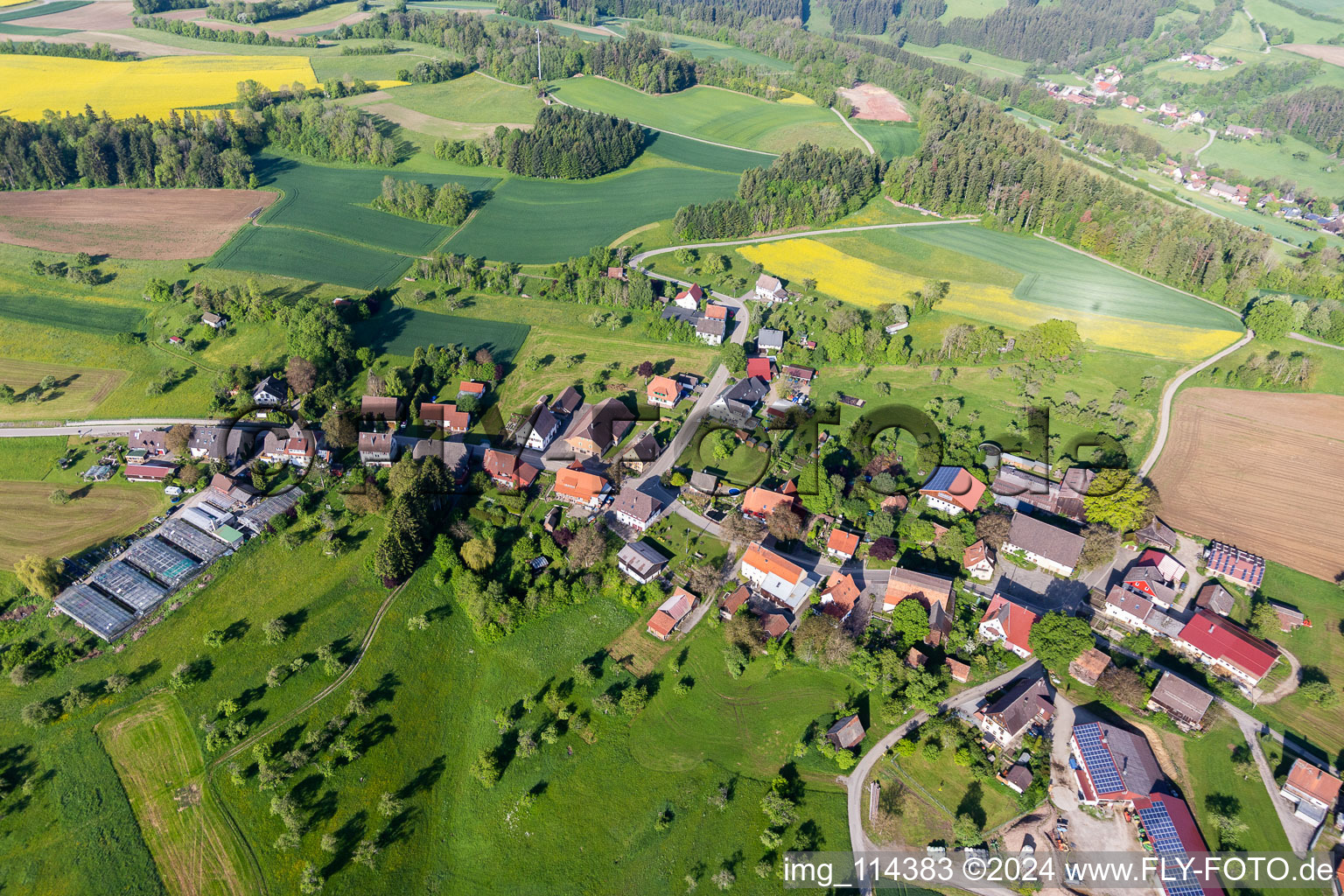 Vue aérienne de Quartier Gundelshausen in Dornhan dans le département Bade-Wurtemberg, Allemagne