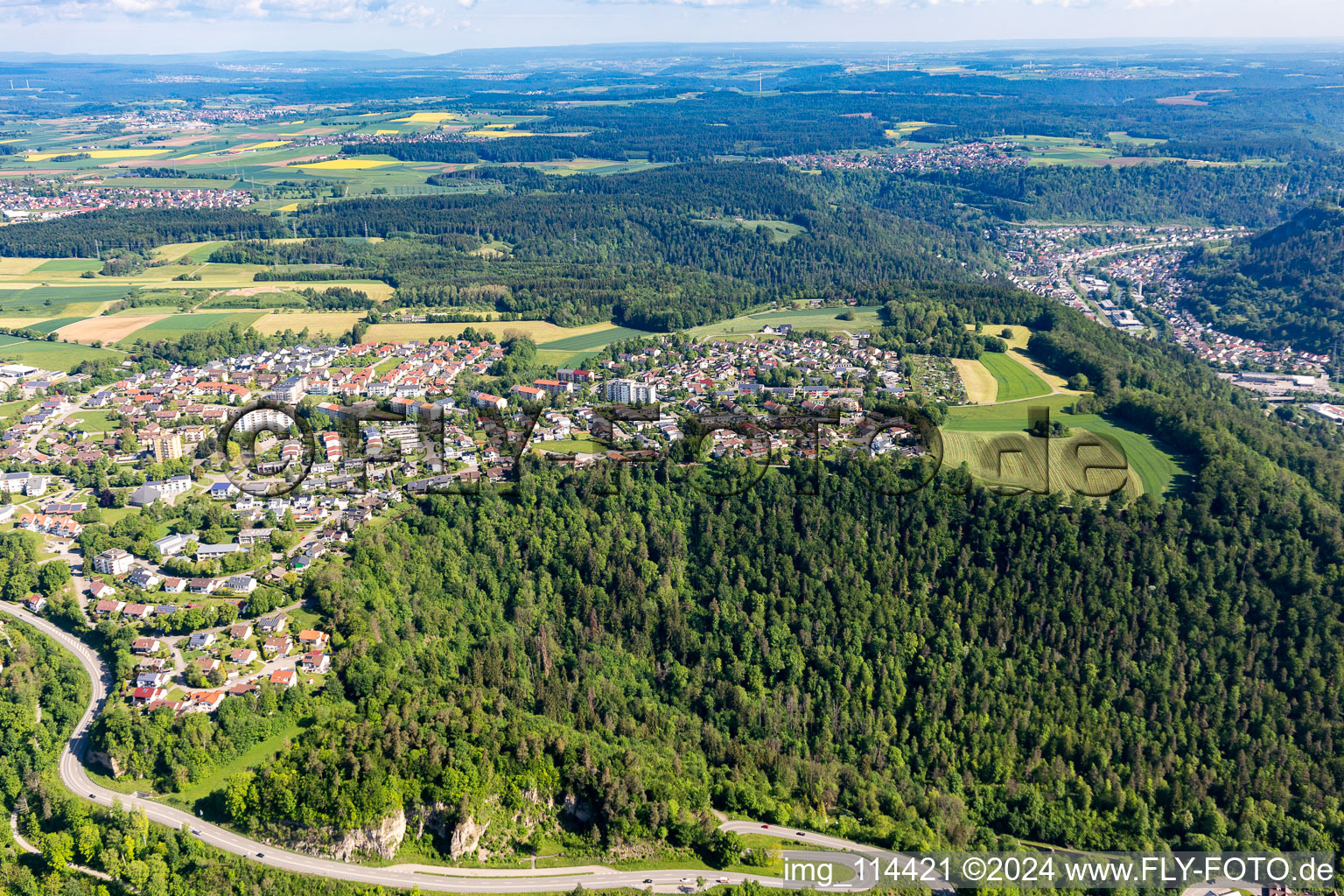 Vue aérienne de Quartier Lindenhof à Oberndorf am Neckar dans le département Bade-Wurtemberg, Allemagne