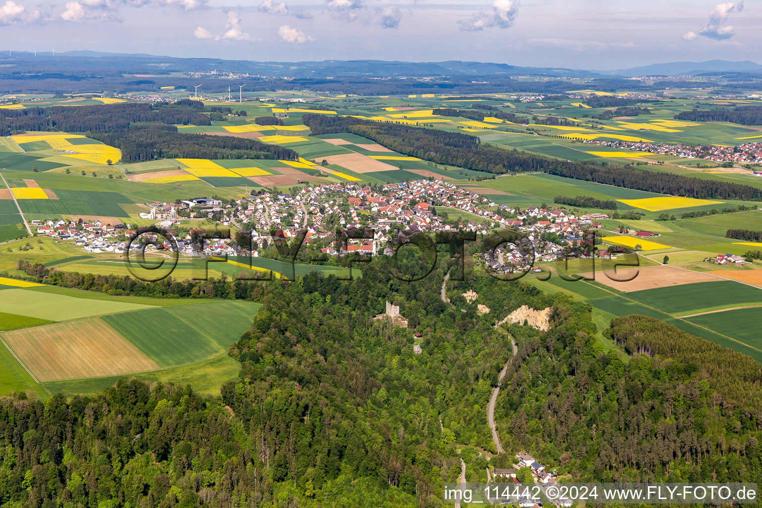 Vue aérienne de Quartier Herrenzimmern in Bösingen dans le département Bade-Wurtemberg, Allemagne