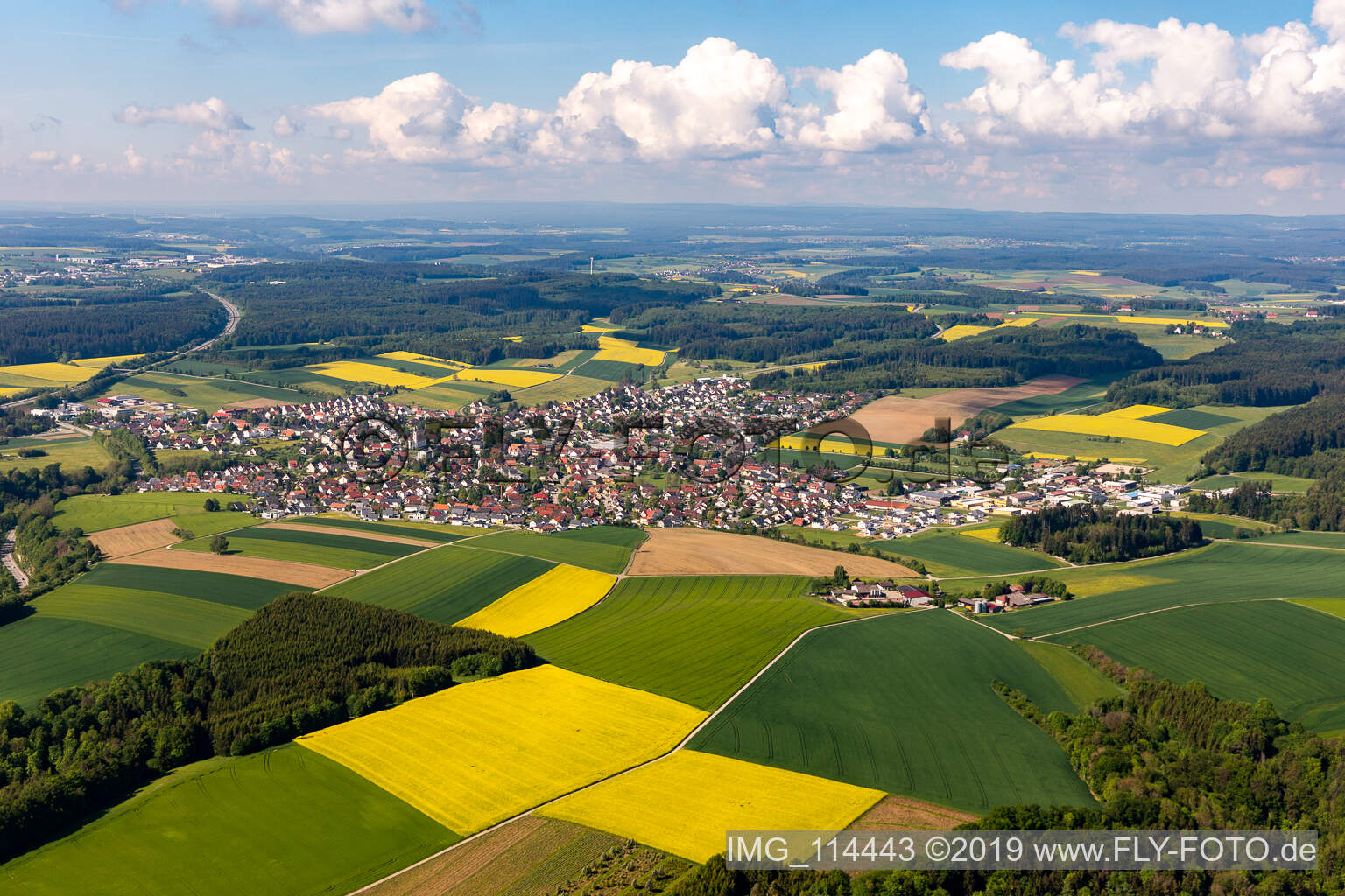 Vue aérienne de Villingendorf dans le département Bade-Wurtemberg, Allemagne