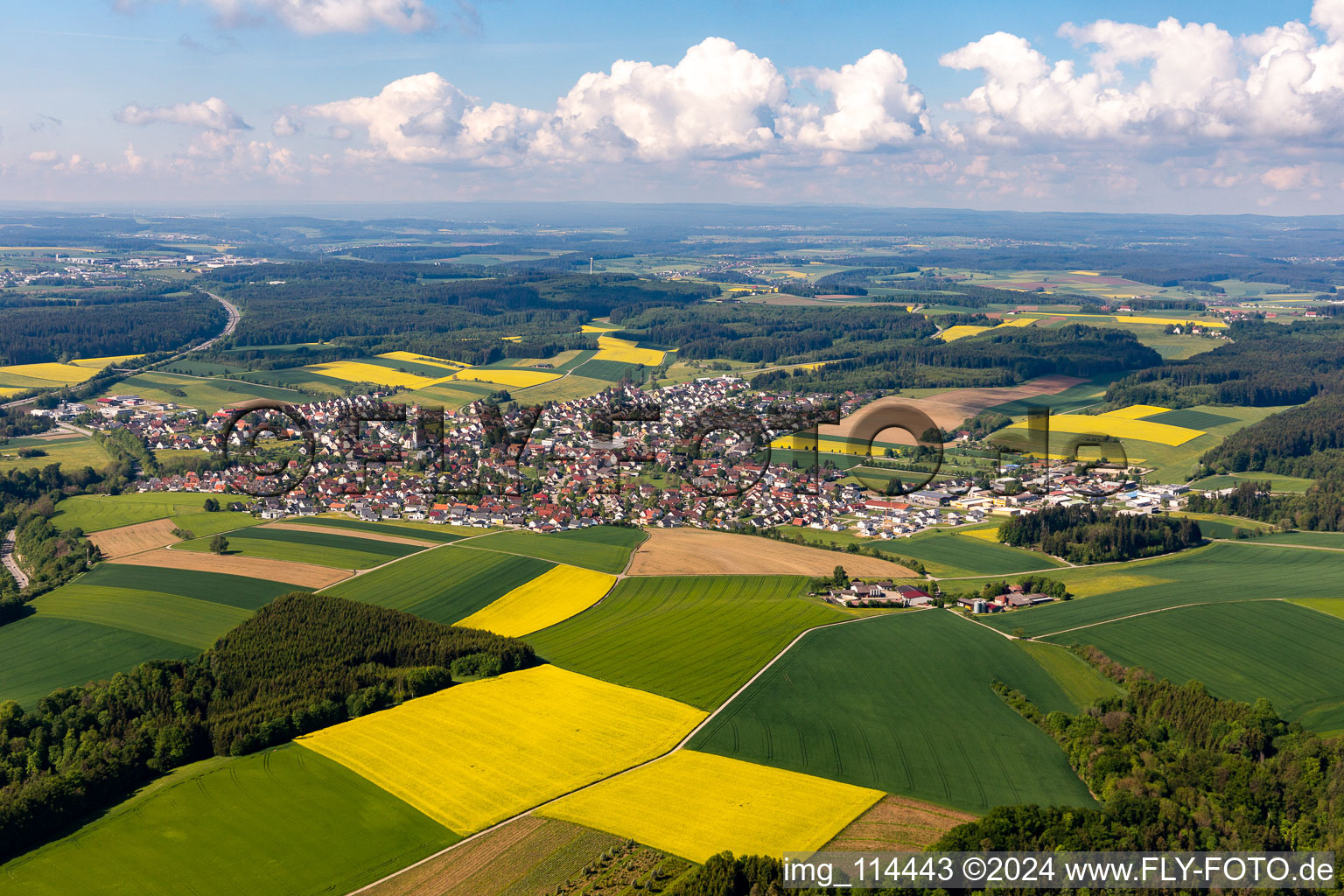 Vue aérienne de Villingendorf dans le département Bade-Wurtemberg, Allemagne