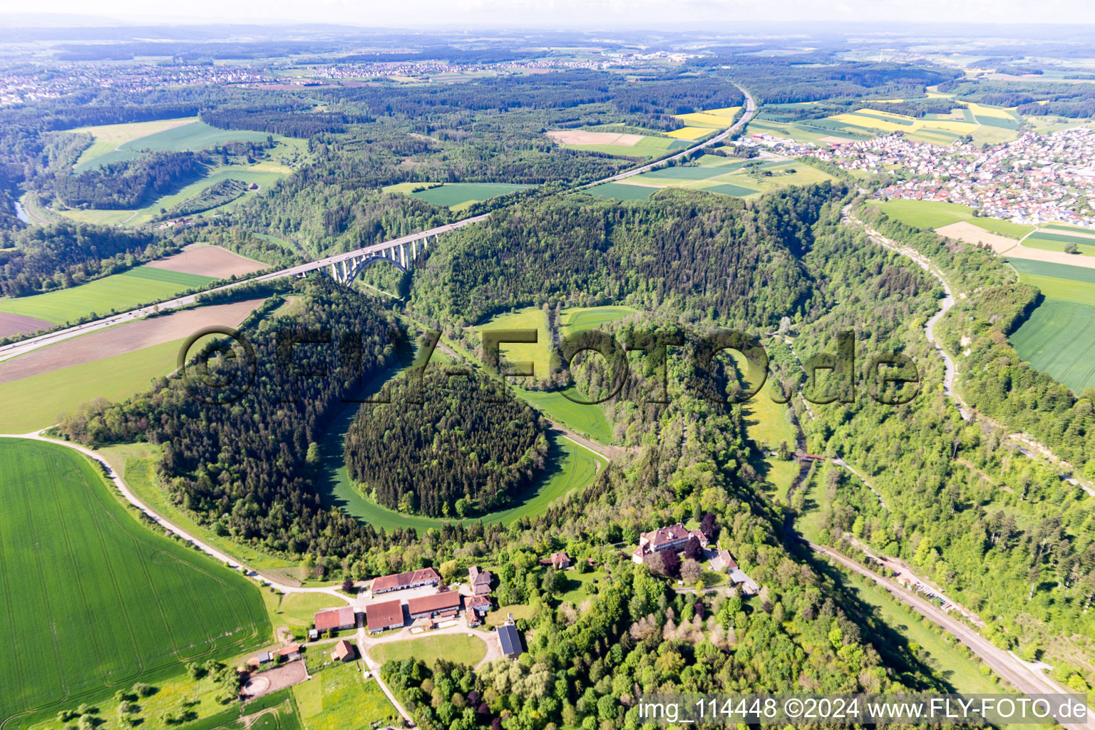 Vue aérienne de François Comte de Bissingen à Rottweil dans le département Bade-Wurtemberg, Allemagne