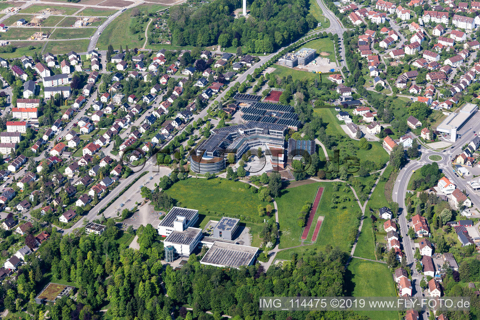 Vue aérienne de École Nell-Breuning à Rottweil dans le département Bade-Wurtemberg, Allemagne