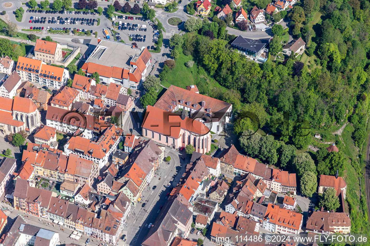 Vue aérienne de Église du Prêcheur, Musée Dominicain à Rottweil dans le département Bade-Wurtemberg, Allemagne