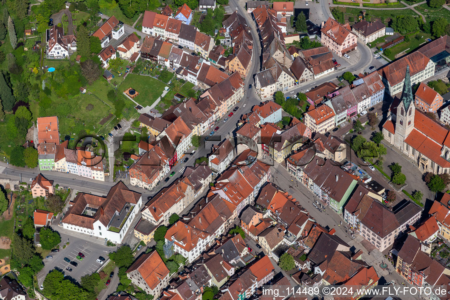 Vue aérienne de Porte noire à Rottweil dans le département Bade-Wurtemberg, Allemagne