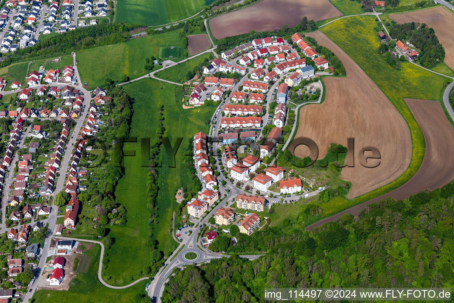 Vue aérienne de Hegneberg à Rottweil dans le département Bade-Wurtemberg, Allemagne