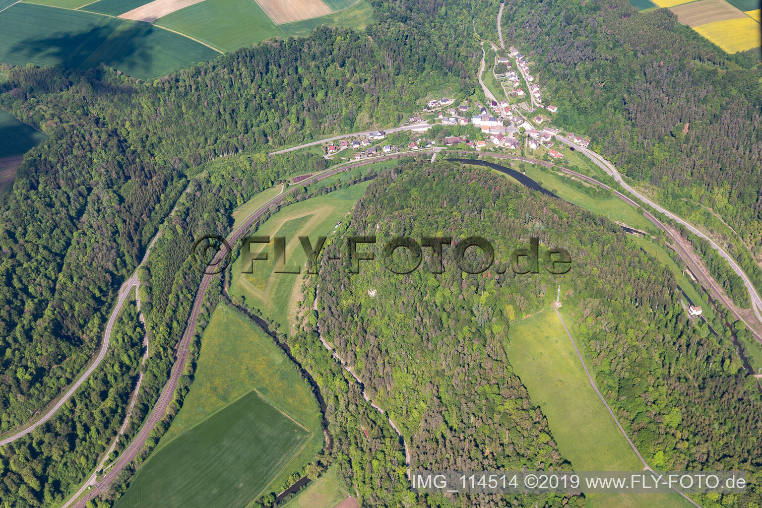 Photographie aérienne de Thalhausen dans le département Bade-Wurtemberg, Allemagne