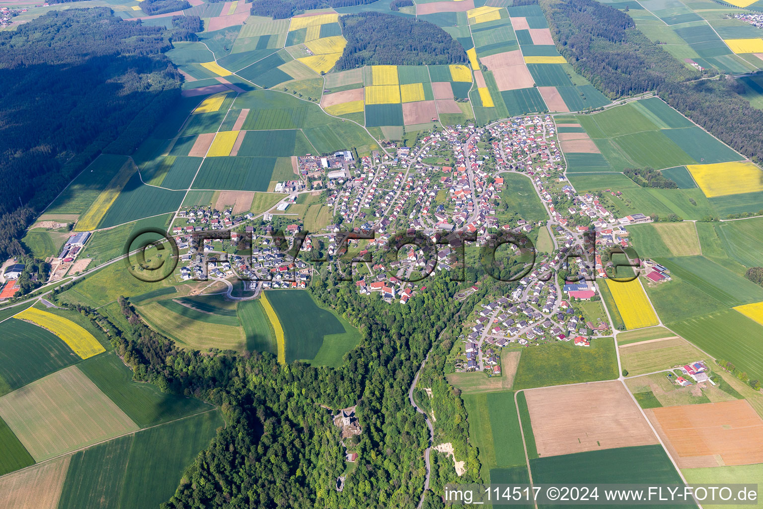 Vue aérienne de Quartier Herrenzimmern in Bösingen dans le département Bade-Wurtemberg, Allemagne