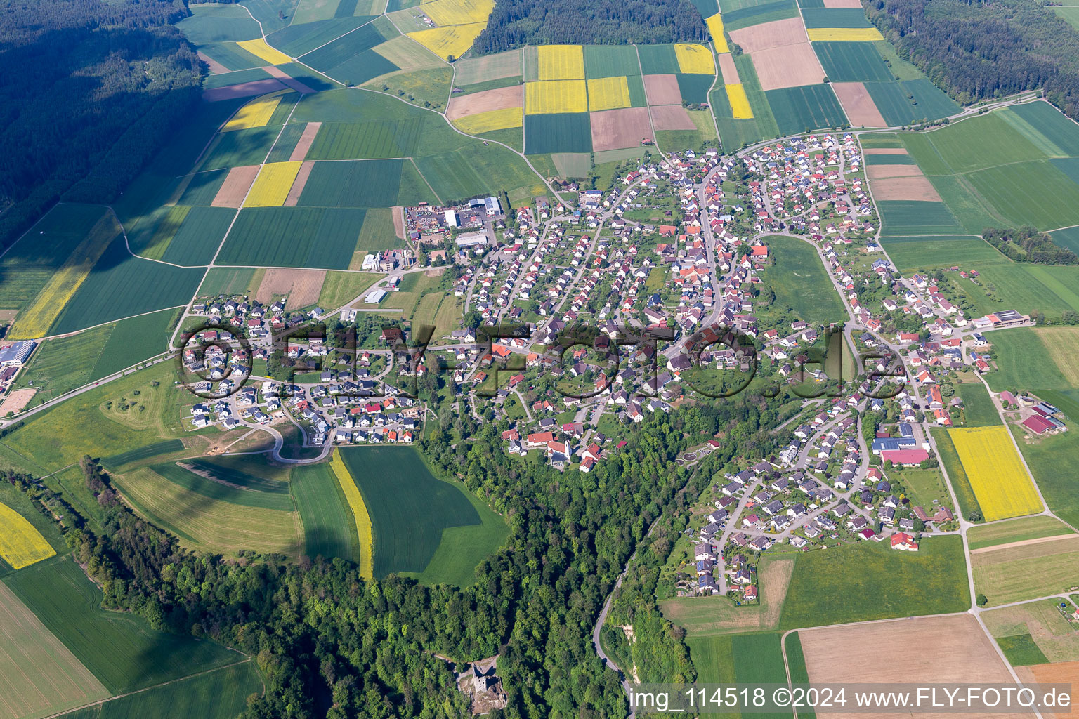 Photographie aérienne de Quartier Herrenzimmern in Bösingen dans le département Bade-Wurtemberg, Allemagne