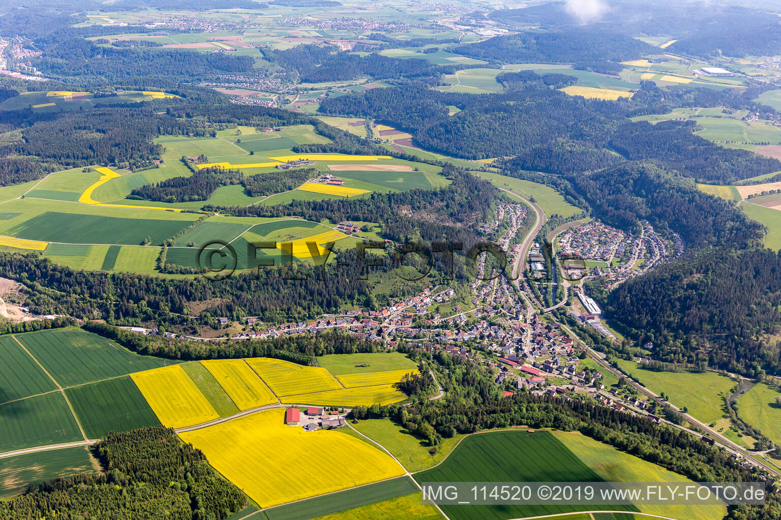 Epfendorf dans le département Bade-Wurtemberg, Allemagne hors des airs