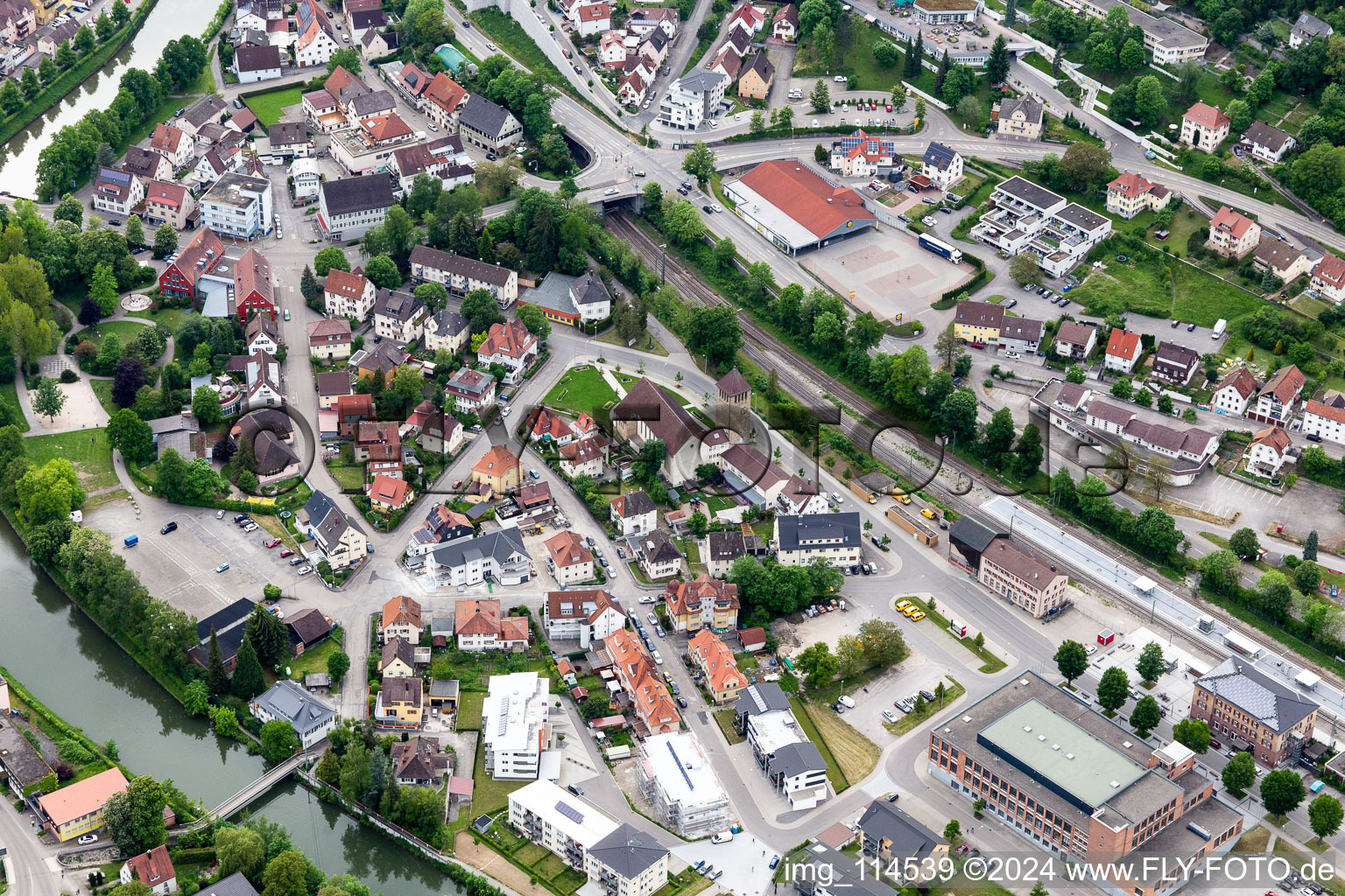 Sulz am Neckar dans le département Bade-Wurtemberg, Allemagne hors des airs