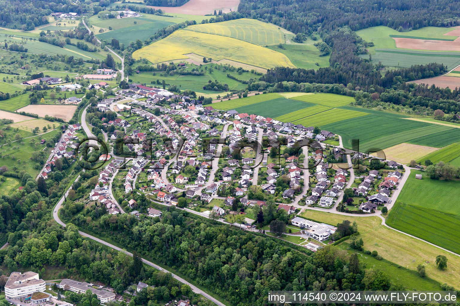 Sulz am Neckar dans le département Bade-Wurtemberg, Allemagne vue d'en haut