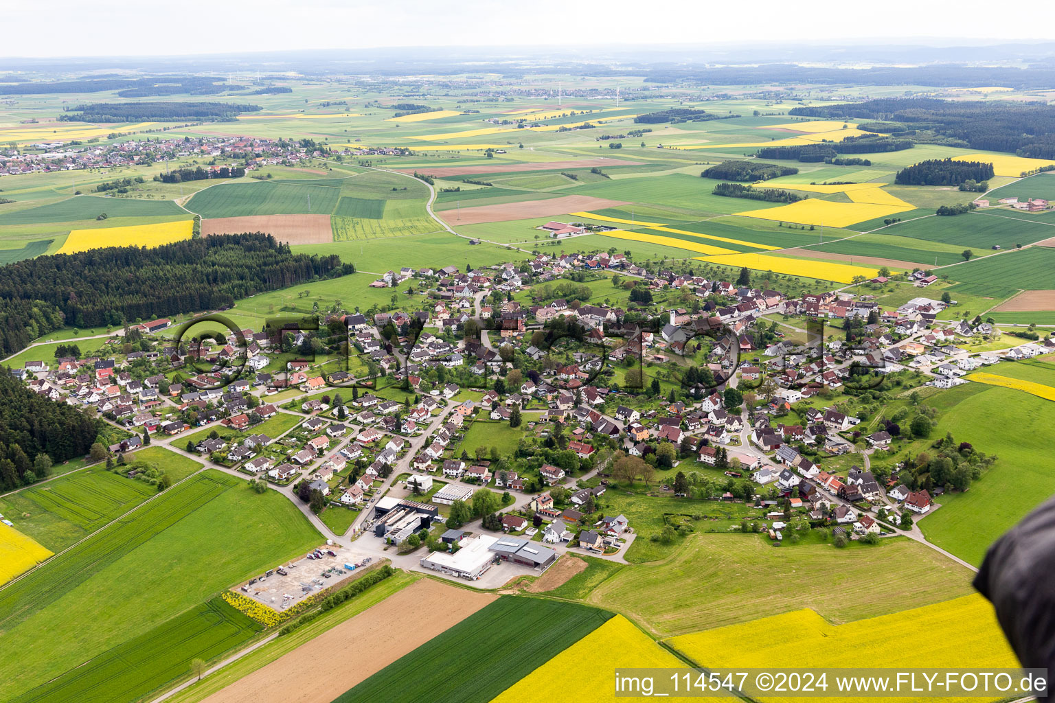 Vue aérienne de Dornhan dans le département Bade-Wurtemberg, Allemagne