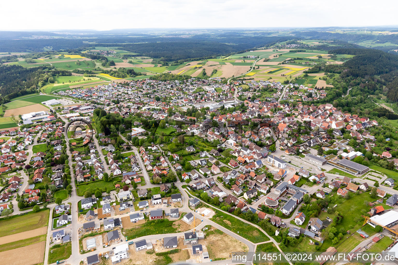 Dornhan dans le département Bade-Wurtemberg, Allemagne d'en haut