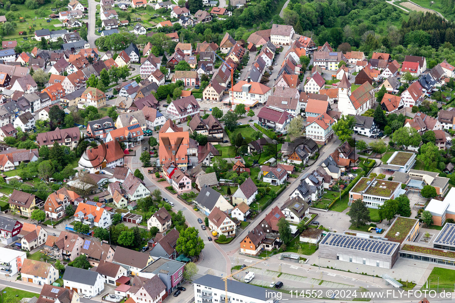 Dornhan dans le département Bade-Wurtemberg, Allemagne hors des airs