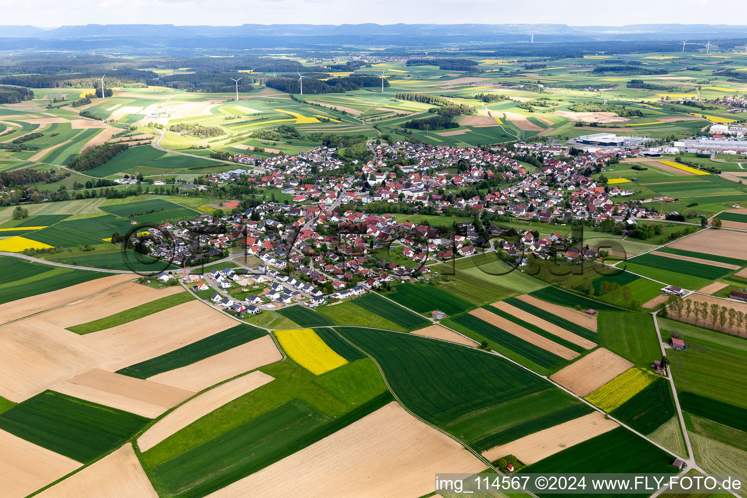 Vue aérienne de Quartier Waldmössingen in Schramberg dans le département Bade-Wurtemberg, Allemagne