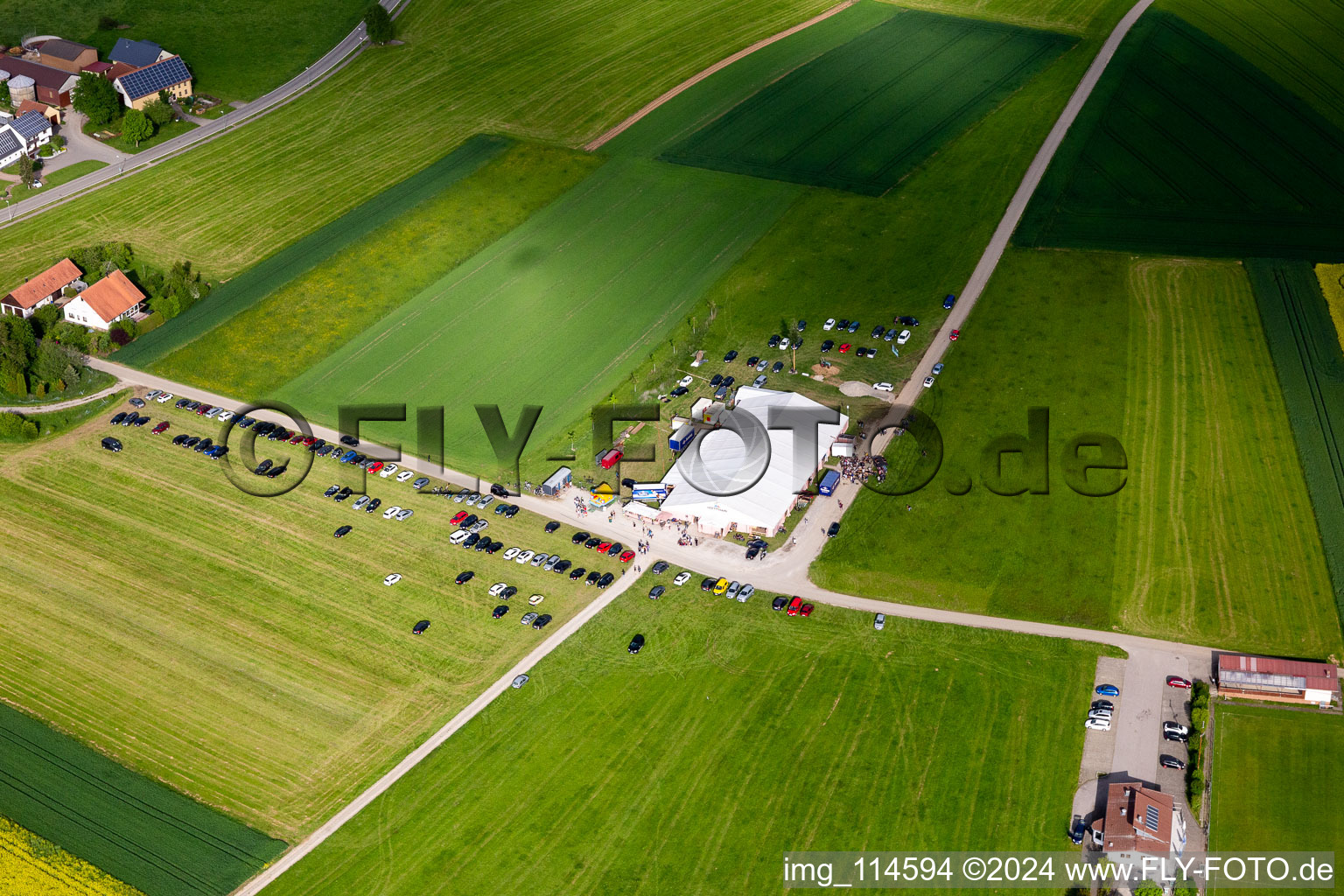 Vue aérienne de Quartier Lackendorf in Dunningen dans le département Bade-Wurtemberg, Allemagne