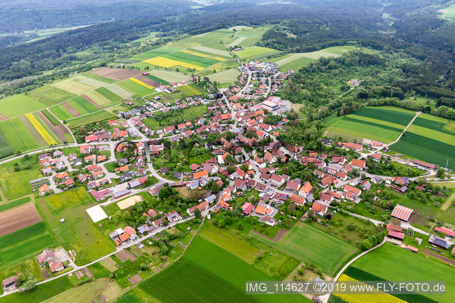 Vue aérienne de Rosenfeld dans le département Bade-Wurtemberg, Allemagne
