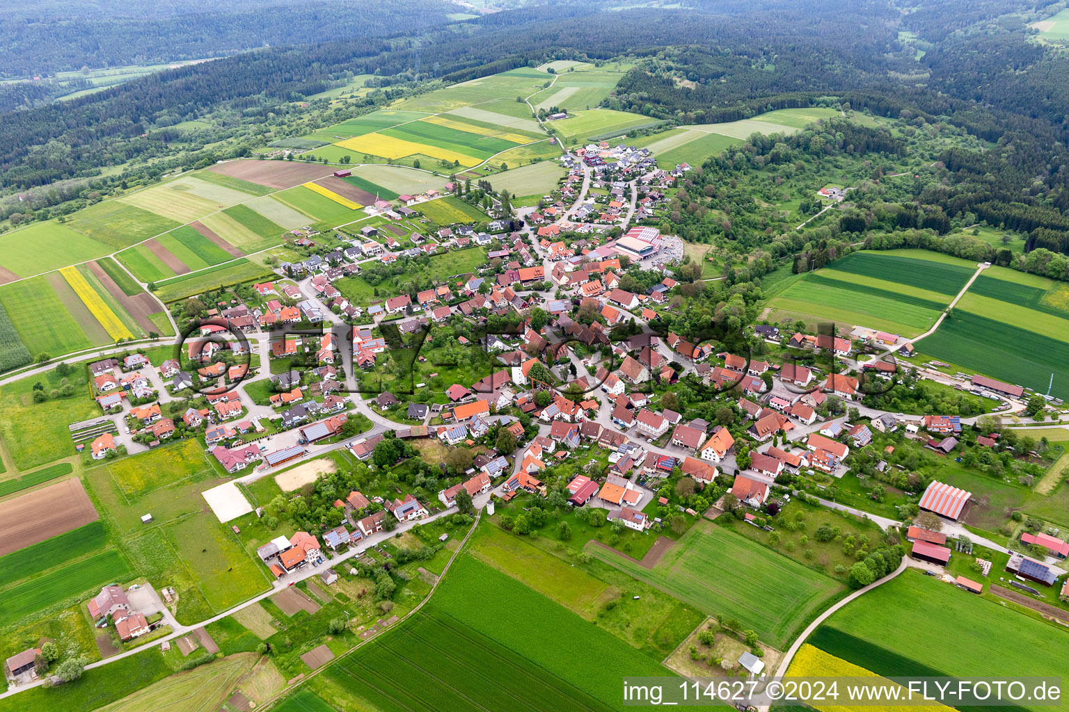 Vue aérienne de Quartier Bickelsberg in Rosenfeld dans le département Bade-Wurtemberg, Allemagne