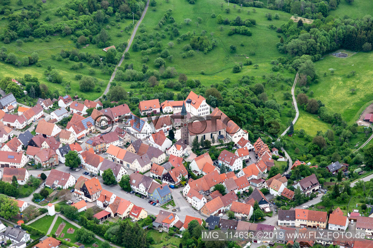Photographie aérienne de Geislingen dans le département Bade-Wurtemberg, Allemagne