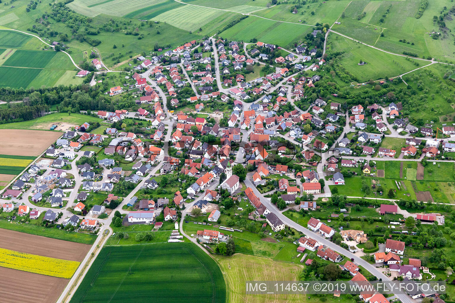 Vue oblique de Geislingen dans le département Bade-Wurtemberg, Allemagne
