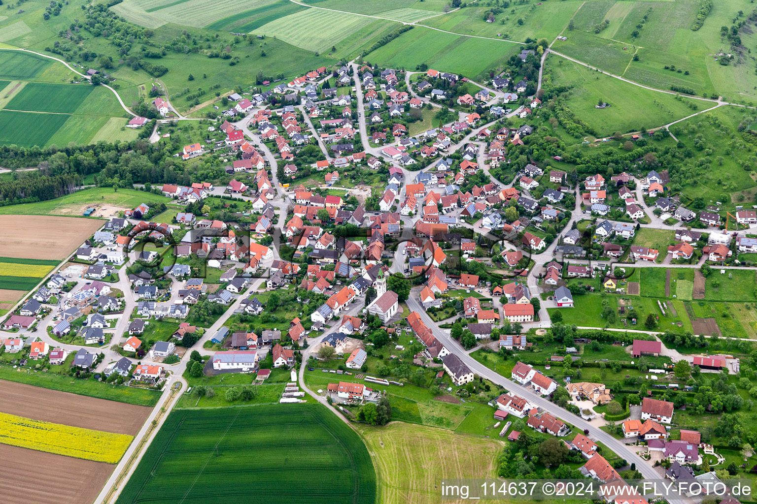 Vue oblique de Geislingen dans le département Bade-Wurtemberg, Allemagne