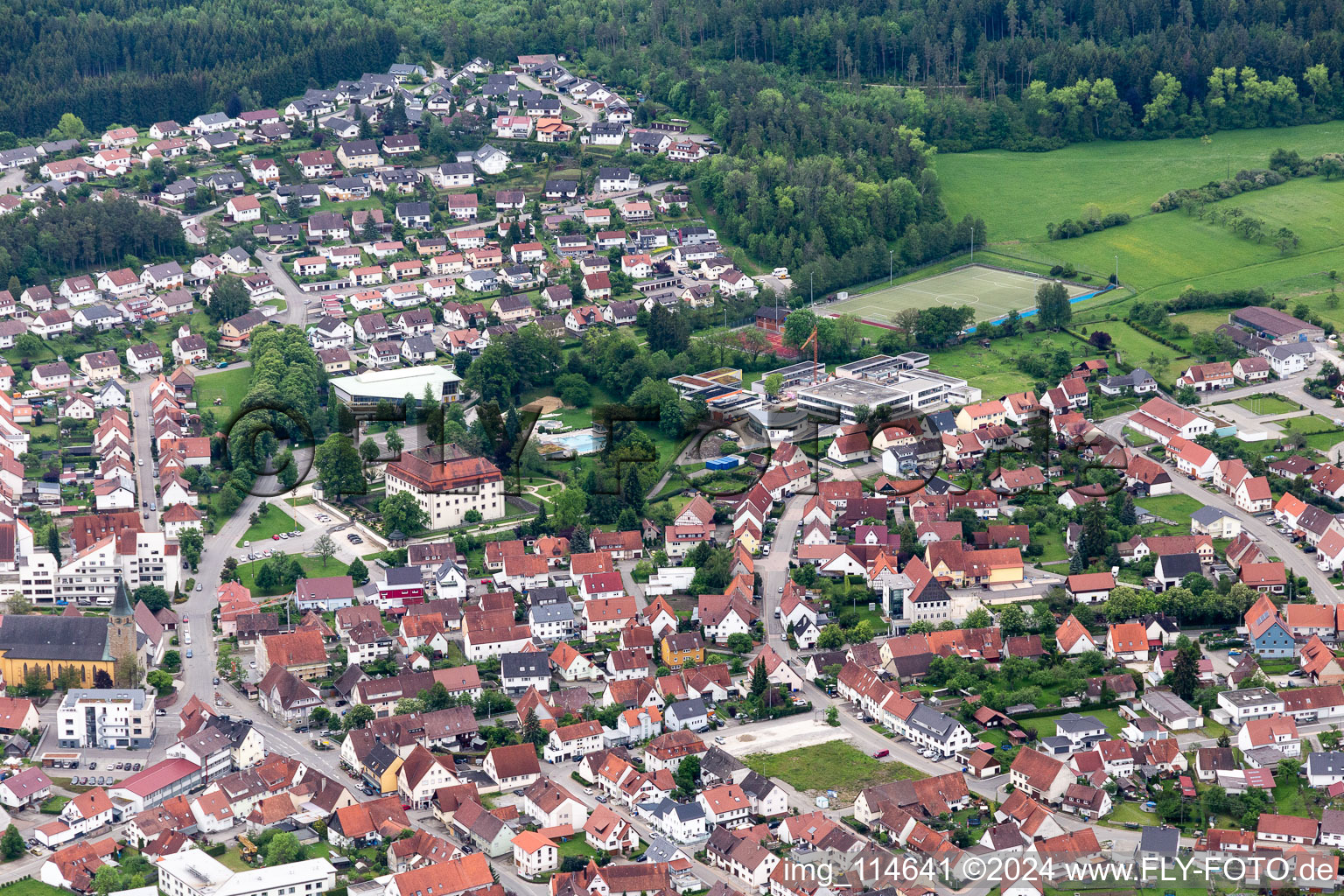 Photographie aérienne de Geislingen dans le département Bade-Wurtemberg, Allemagne