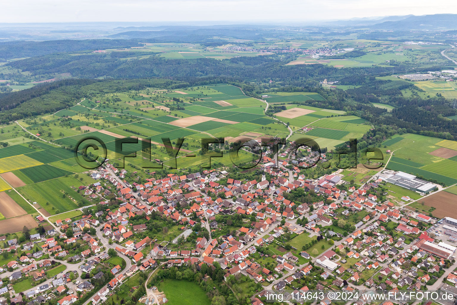 Vue aérienne de Quartier Ostdorf in Balingen dans le département Bade-Wurtemberg, Allemagne