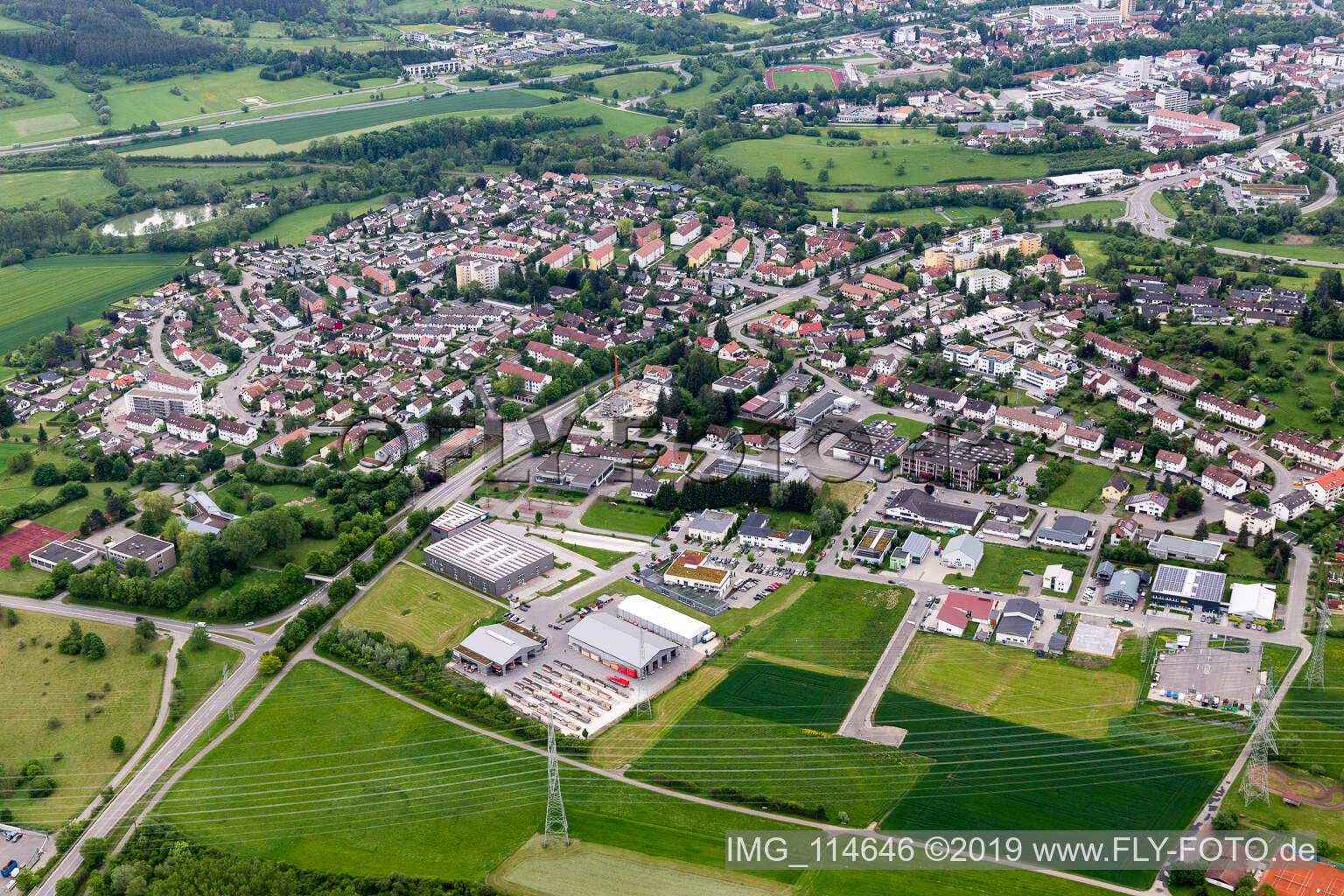 Photographie aérienne de Balingen dans le département Bade-Wurtemberg, Allemagne
