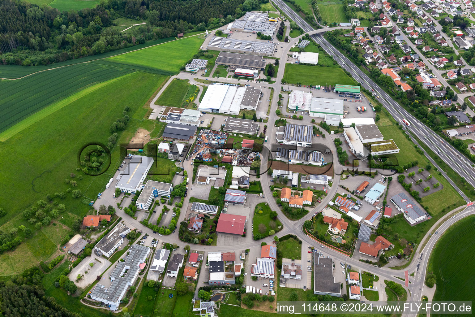 Vue aérienne de Quartier Engstlatt in Balingen dans le département Bade-Wurtemberg, Allemagne