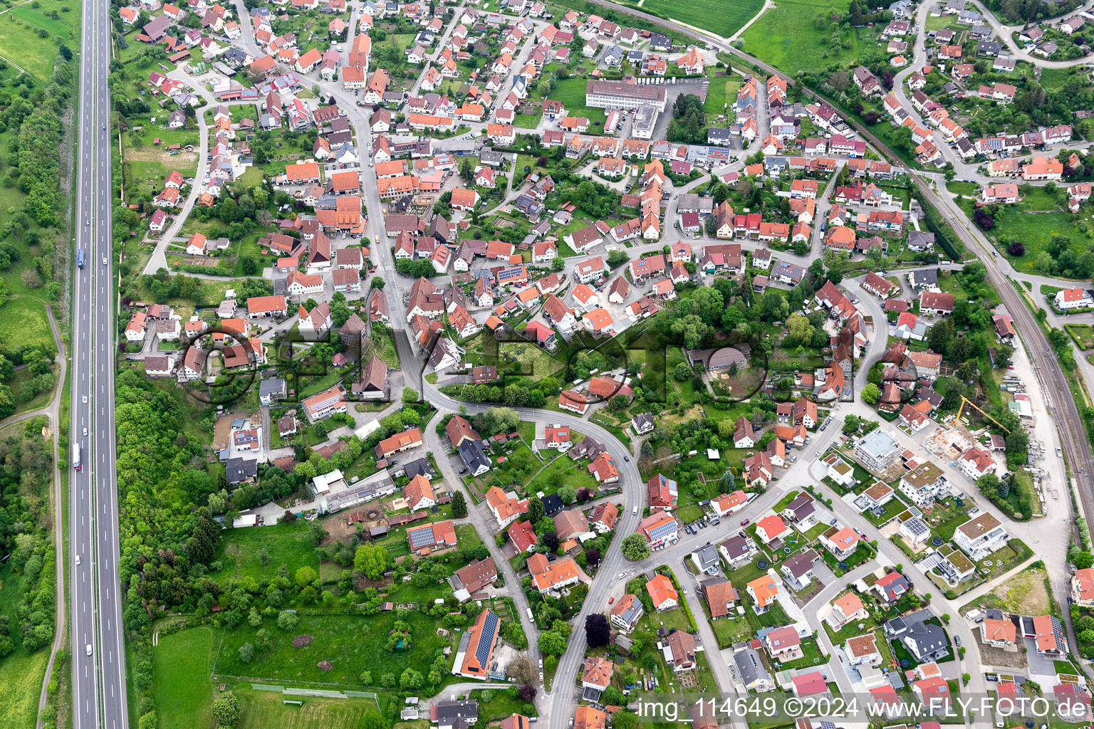 Vue aérienne de Quartier Engstlatt in Balingen dans le département Bade-Wurtemberg, Allemagne