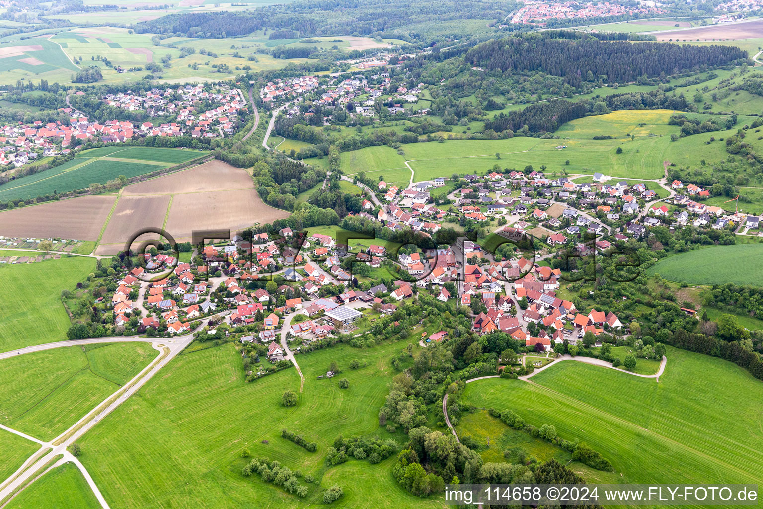 Vue aérienne de Quartier Zimmern in Bisingen dans le département Bade-Wurtemberg, Allemagne