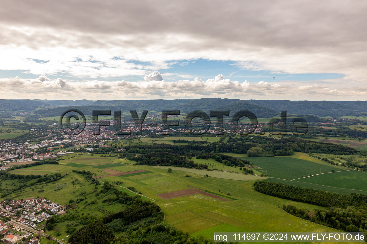 Hechingen dans le département Bade-Wurtemberg, Allemagne d'en haut