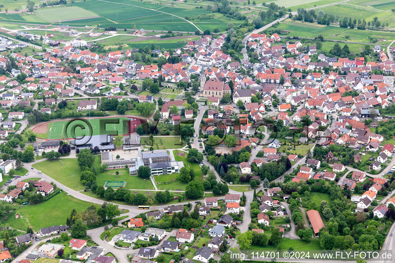 Photographie aérienne de Rangendingen dans le département Bade-Wurtemberg, Allemagne